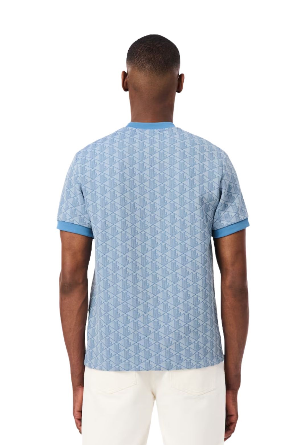 Camiseta Lacoste Jacquard Monogram Celeste