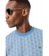 Camiseta Lacoste Jacquard Monogram Celeste