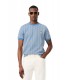 Camiseta Lacoste Jacquard Monogram Celeste