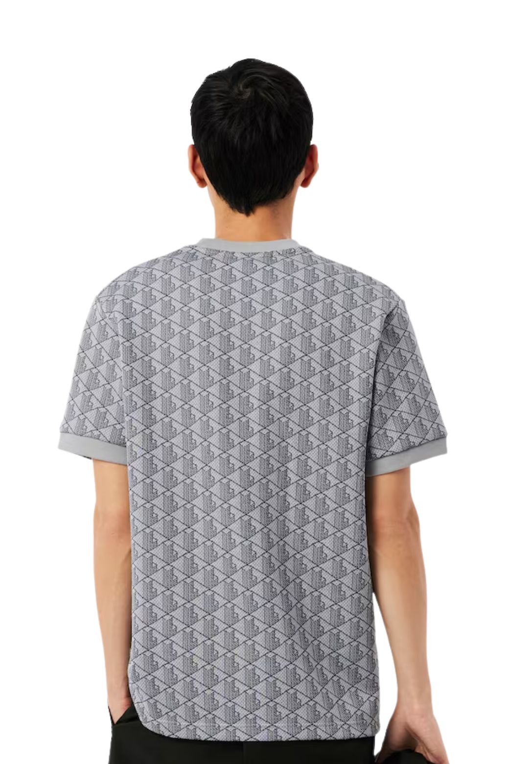 Camiseta Lacoste Jacquard Monogram Gris
