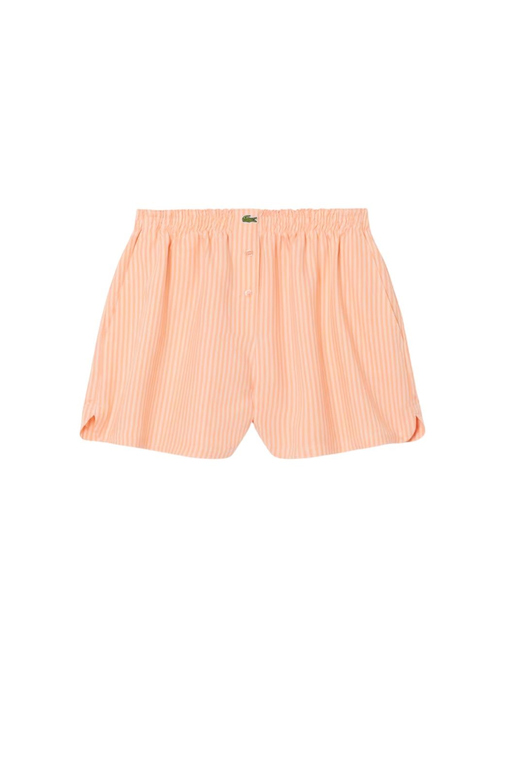 Bermuda Lacoste Rayas Oversized Miami Rosa