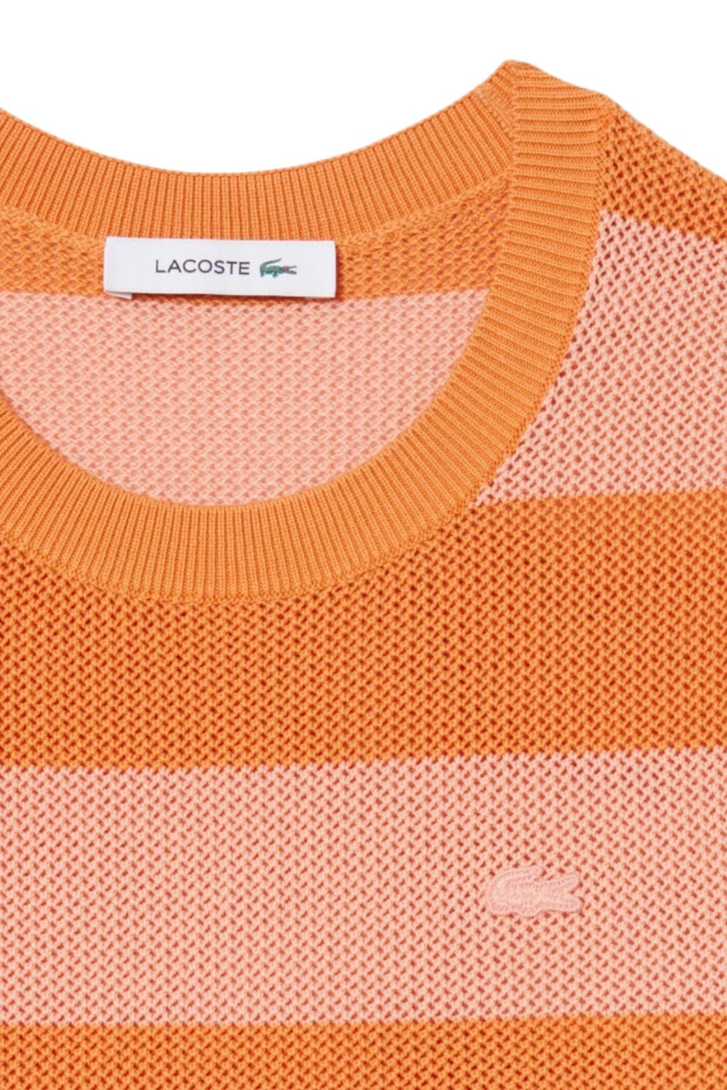 Vestido Lacoste Striped Mesh
