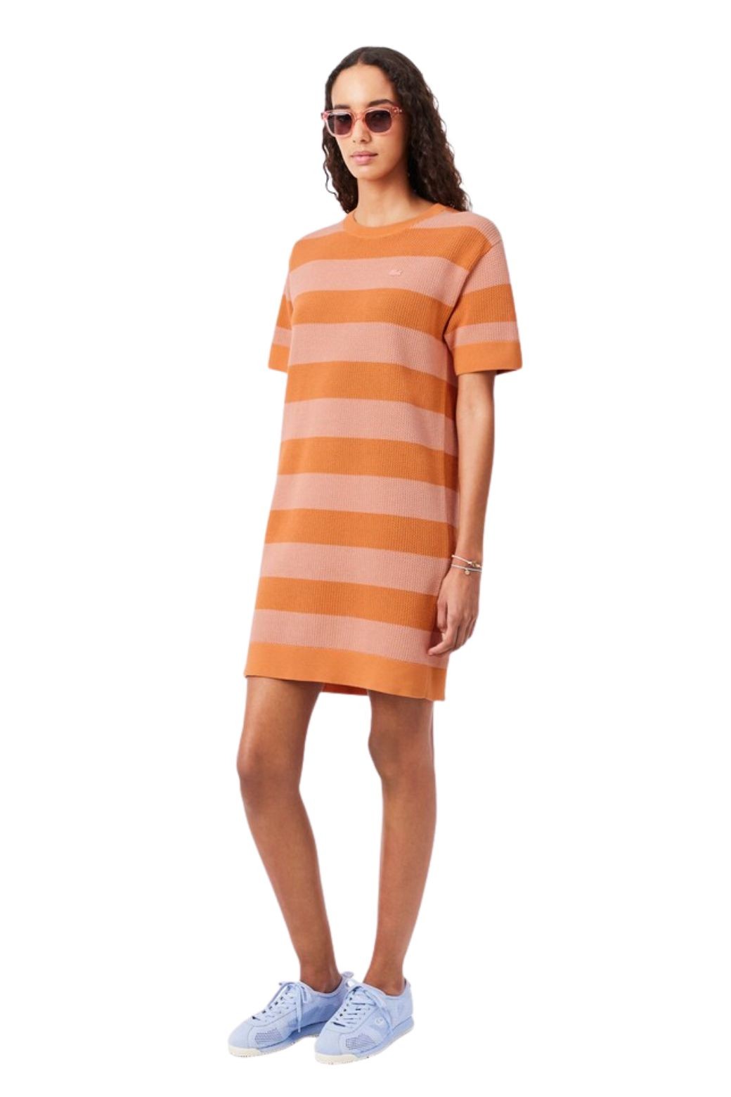 Vestido Lacoste Striped Mesh