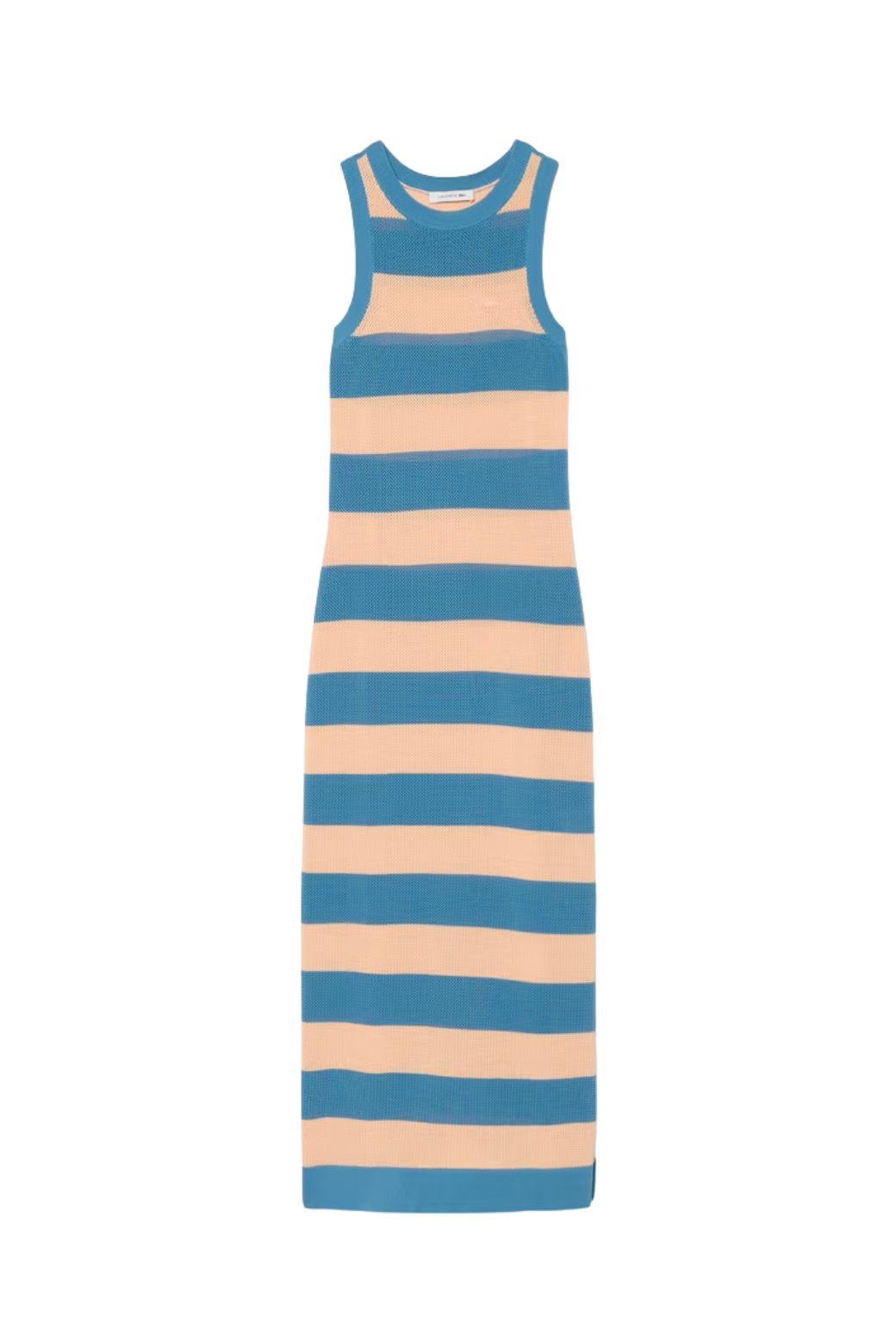 Vestido Lacoste Rayas Striped Azul y Beige