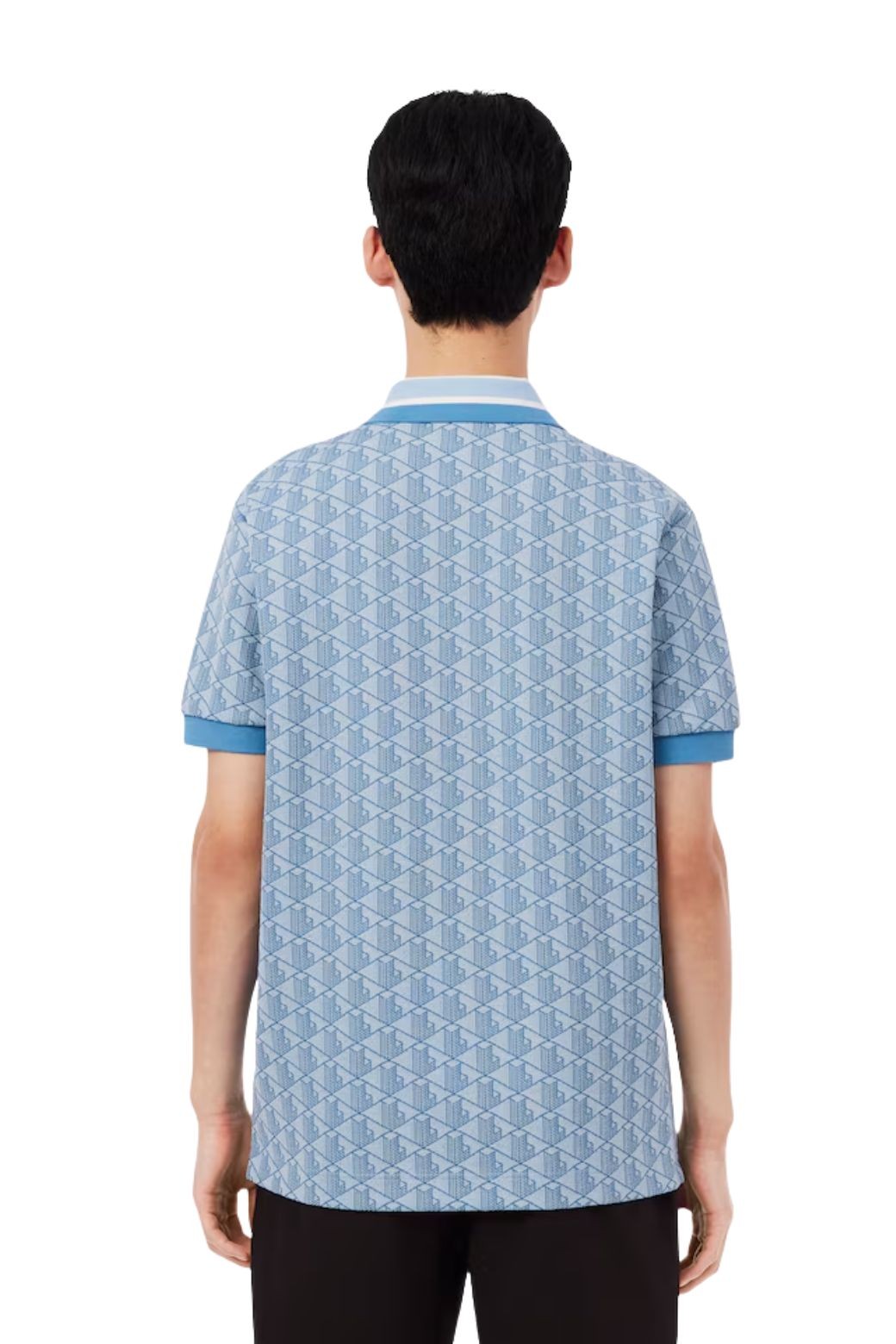 Polo Lacoste Jacquard Azul