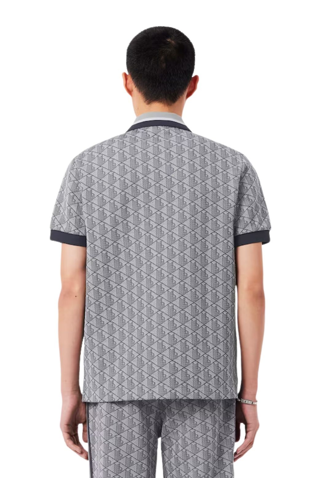 Polo Lacoste Jacquard Gris