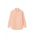 Camisa Lacoste Oversized Rayas Naranja