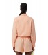 Camisa Lacoste Oversized Rayas Naranja