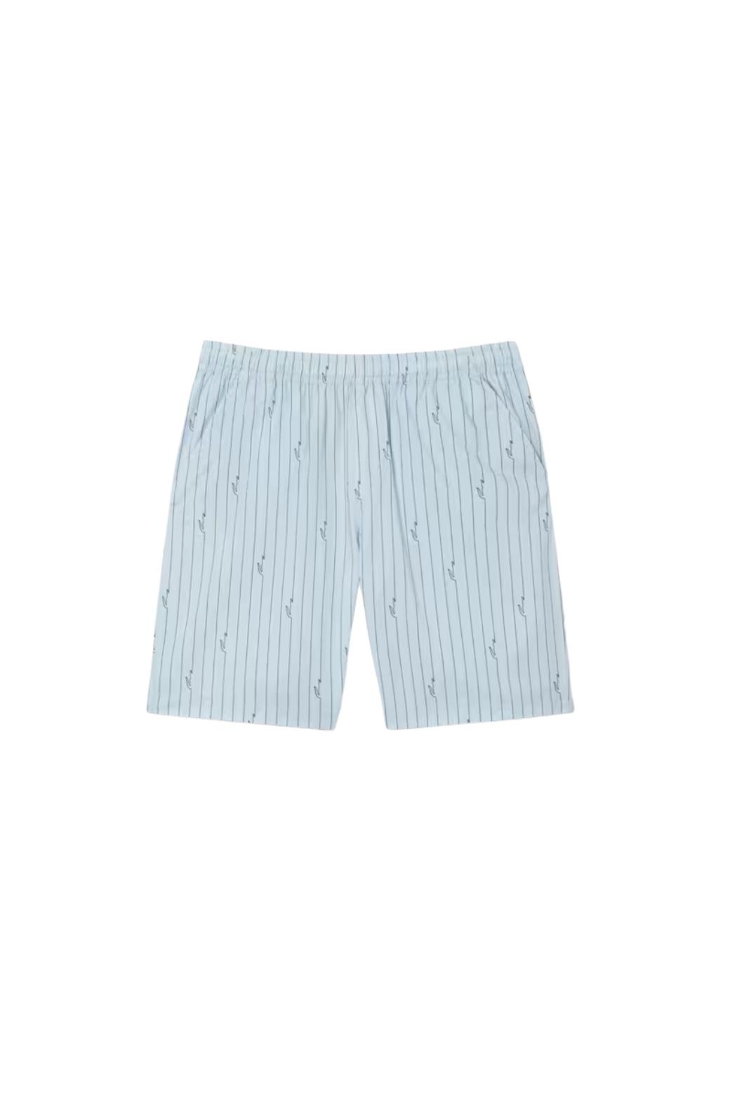 Bañador Lacoste Rayas Celeste