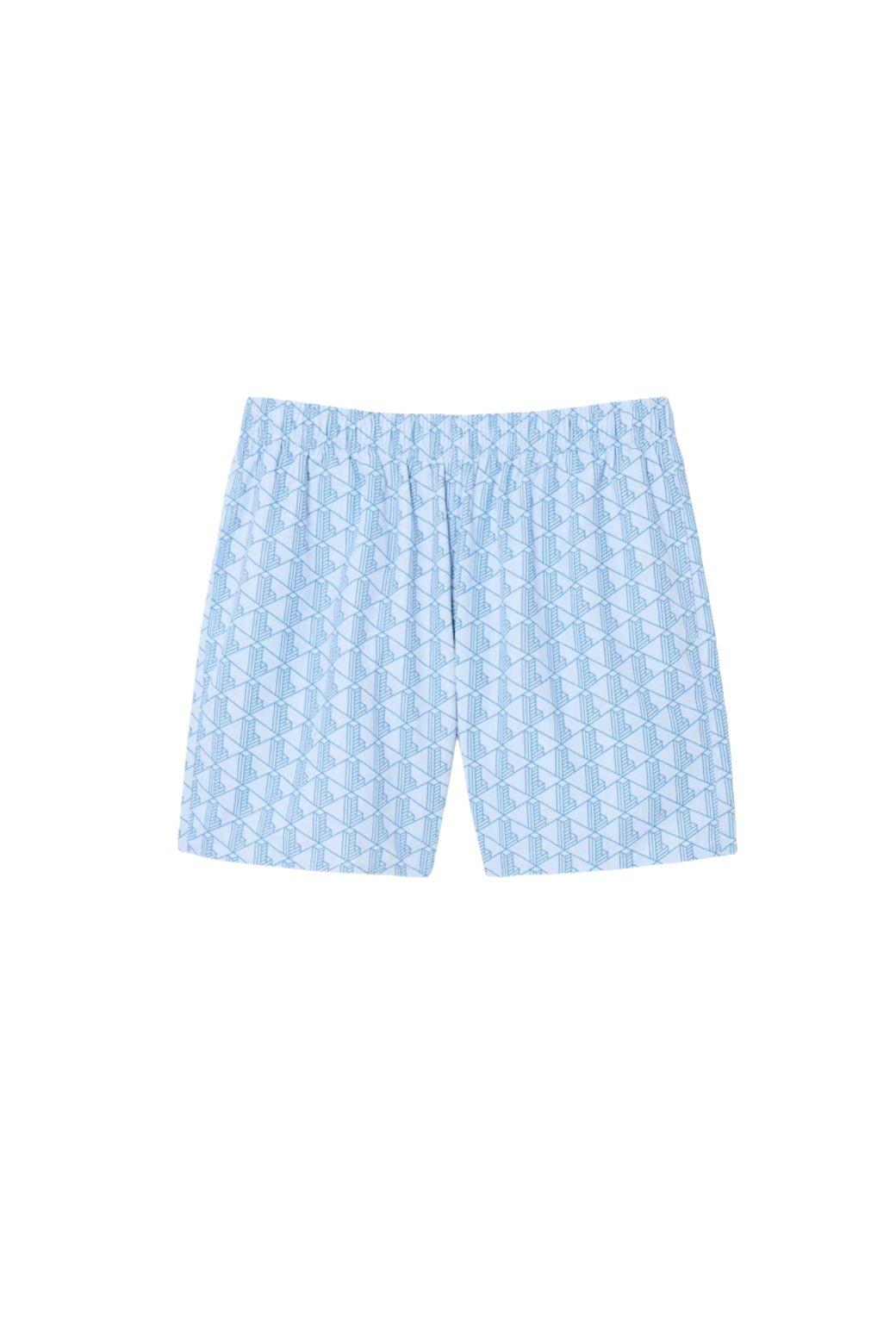 Bañador Lacoste Monogram Celeste