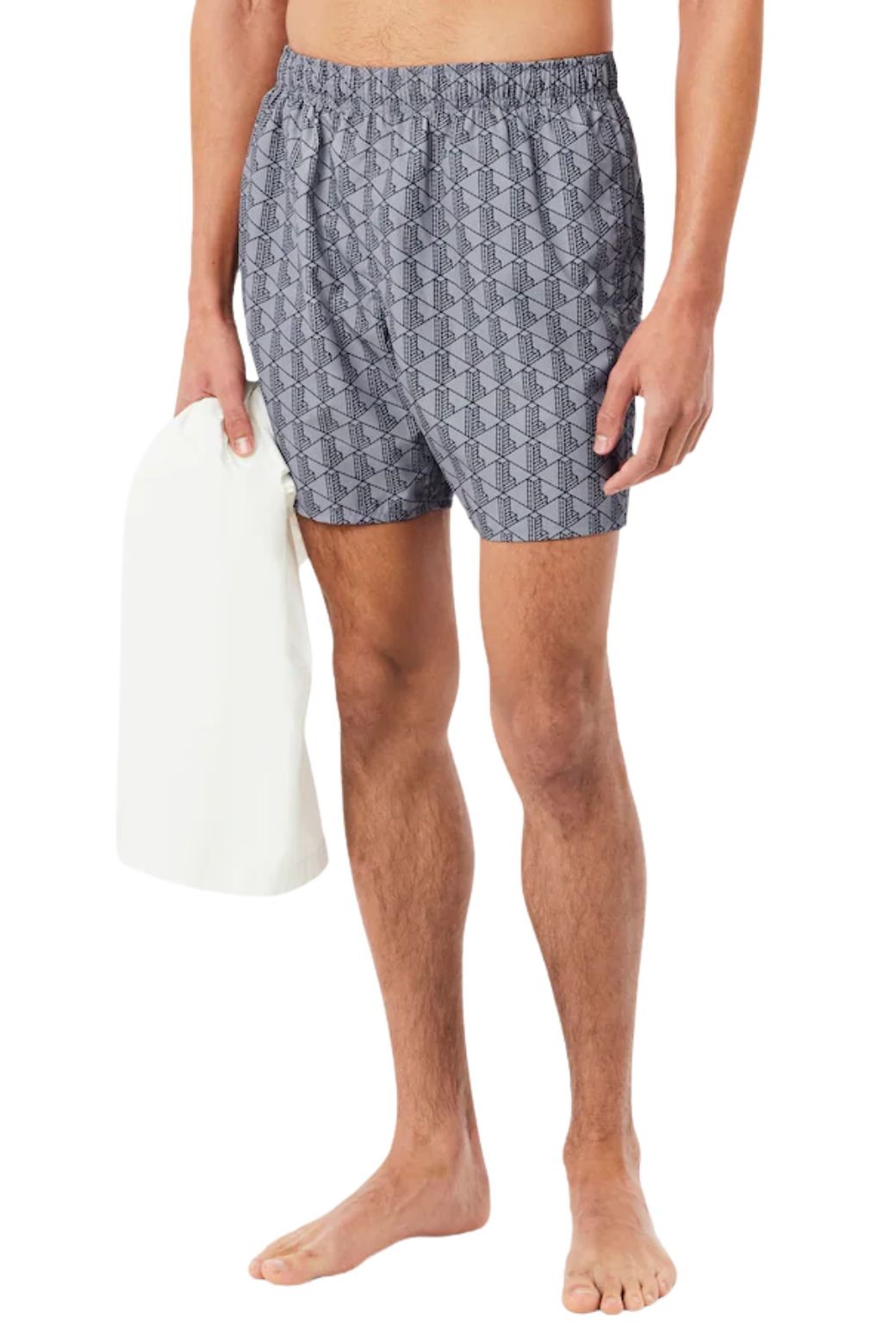 Bañador Lacoste Monogram Gris