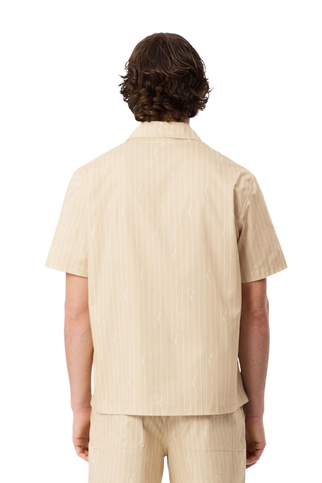 Camisa Lacoste Relaxed Twill Beige