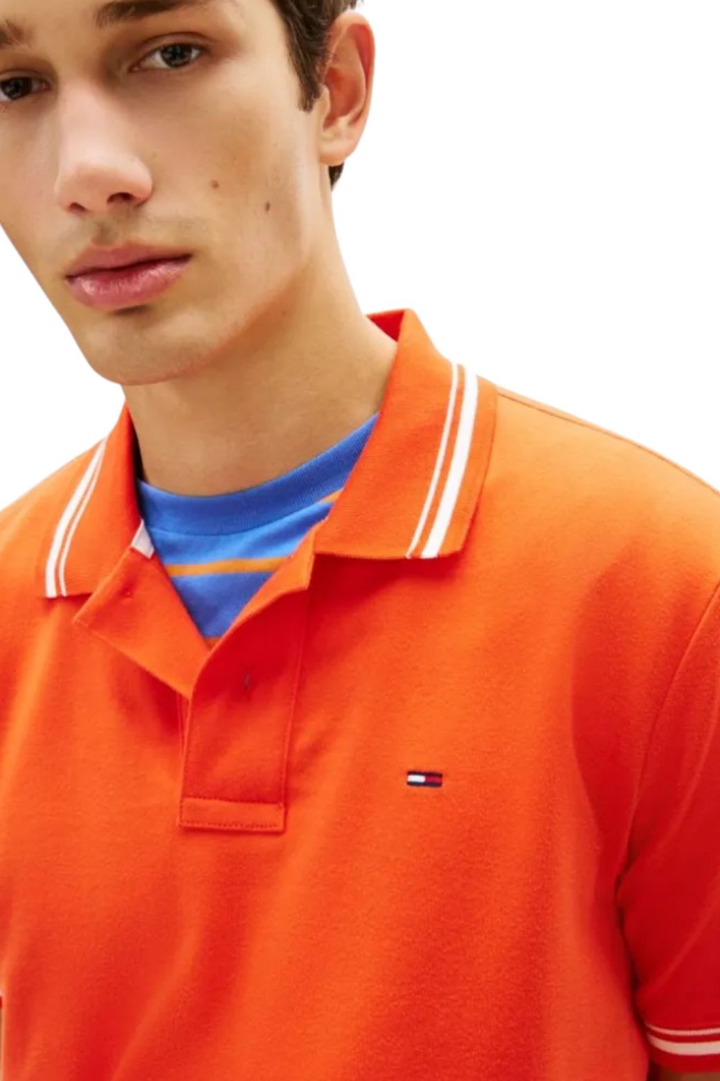 Polo Tommy Jeans Tipped Rojo