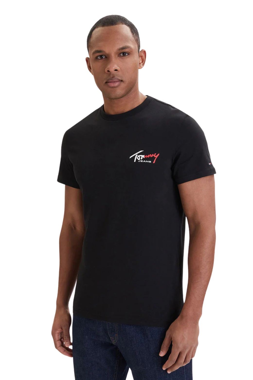 Camiseta Tommy Jeans Slim Signature Negra
