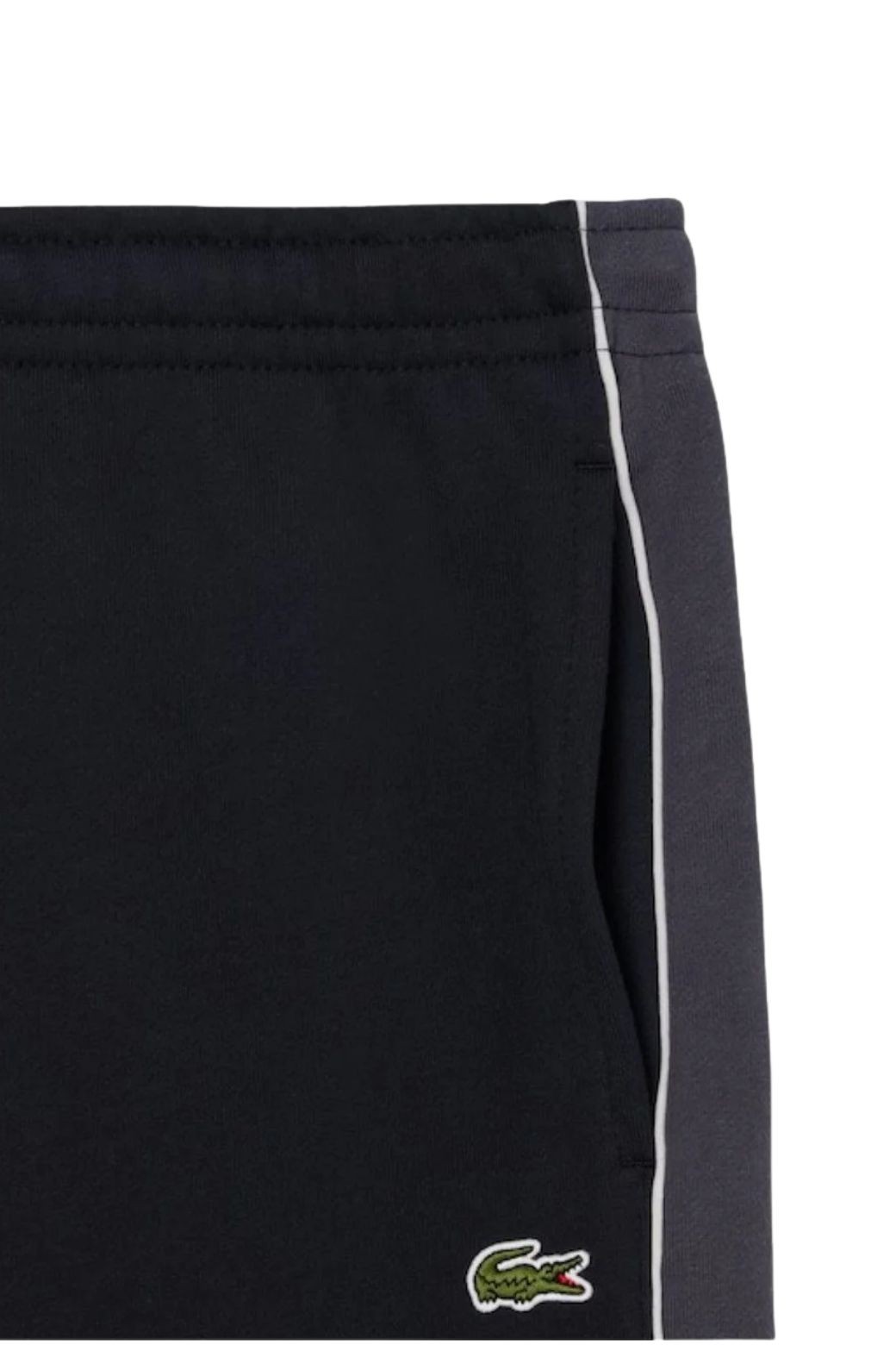 Bermuda Lacoste Colorblock Negra y Gris