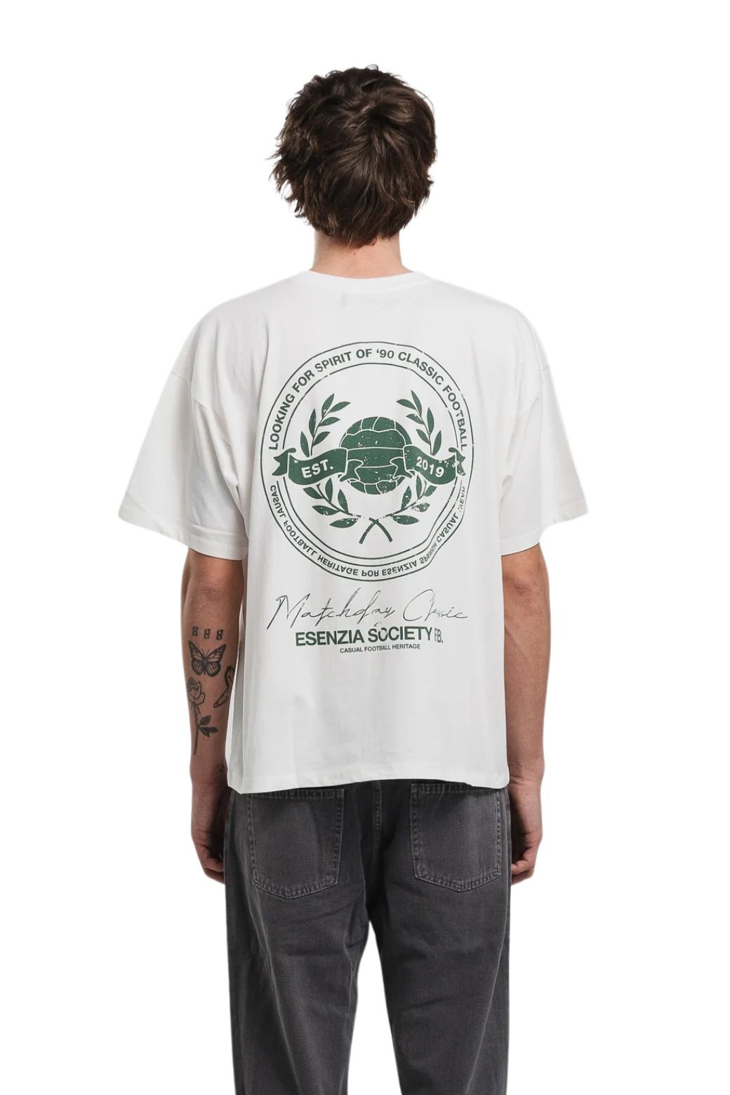 Camiseta Esenzia Matchday Blanca y Verde