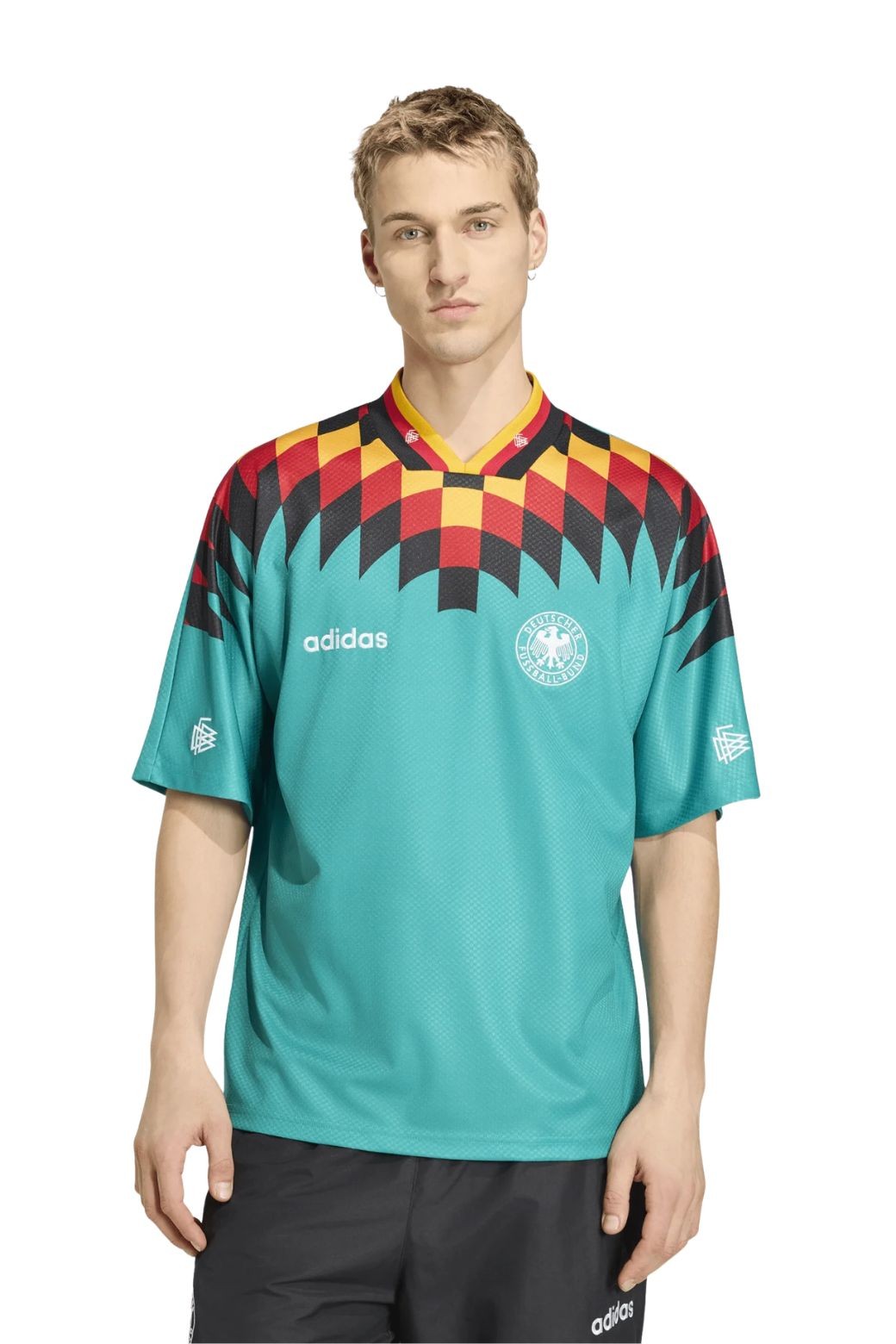 Camiseta Adidas Of DBF Alemania Retro 1994 Turquesa