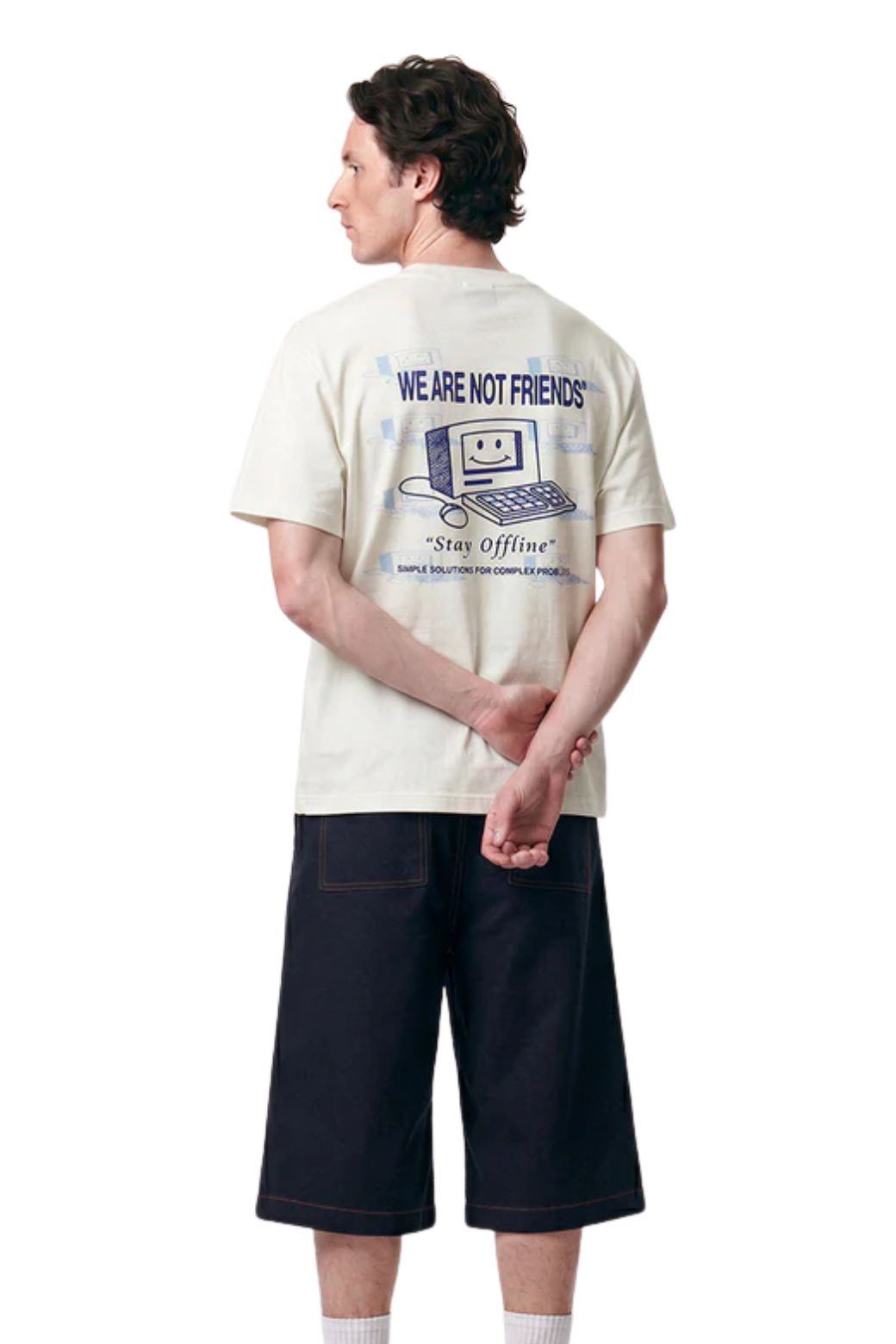 Camiseta We Are Not Friends Offline System Beige