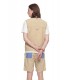 Chaleco We Are Not Friends Bicolor Vest Beige y Azul
