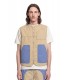 Chaleco We Are Not Friends Bicolor Vest Beige y Azul