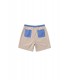 Bermudas We Are Not Friends Bicolor Beige y Azul