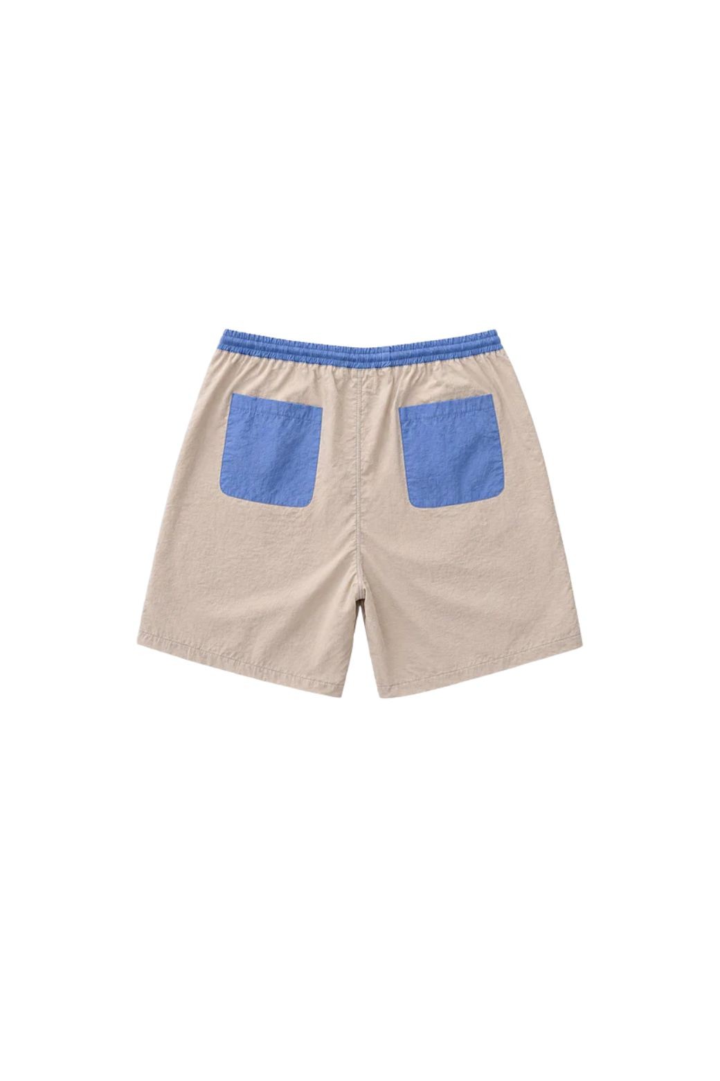 Bermudas We Are Not Friends Bicolor Beige y Azul