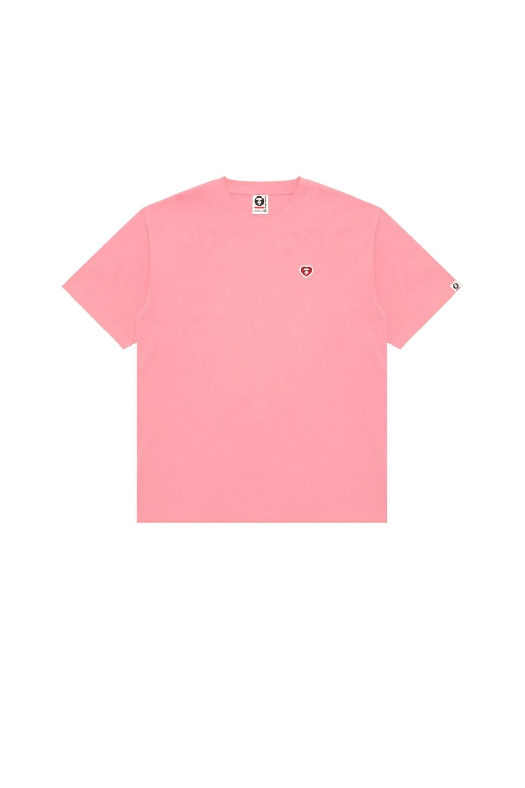 Camiseta AAPE Heart Moonface Rosa