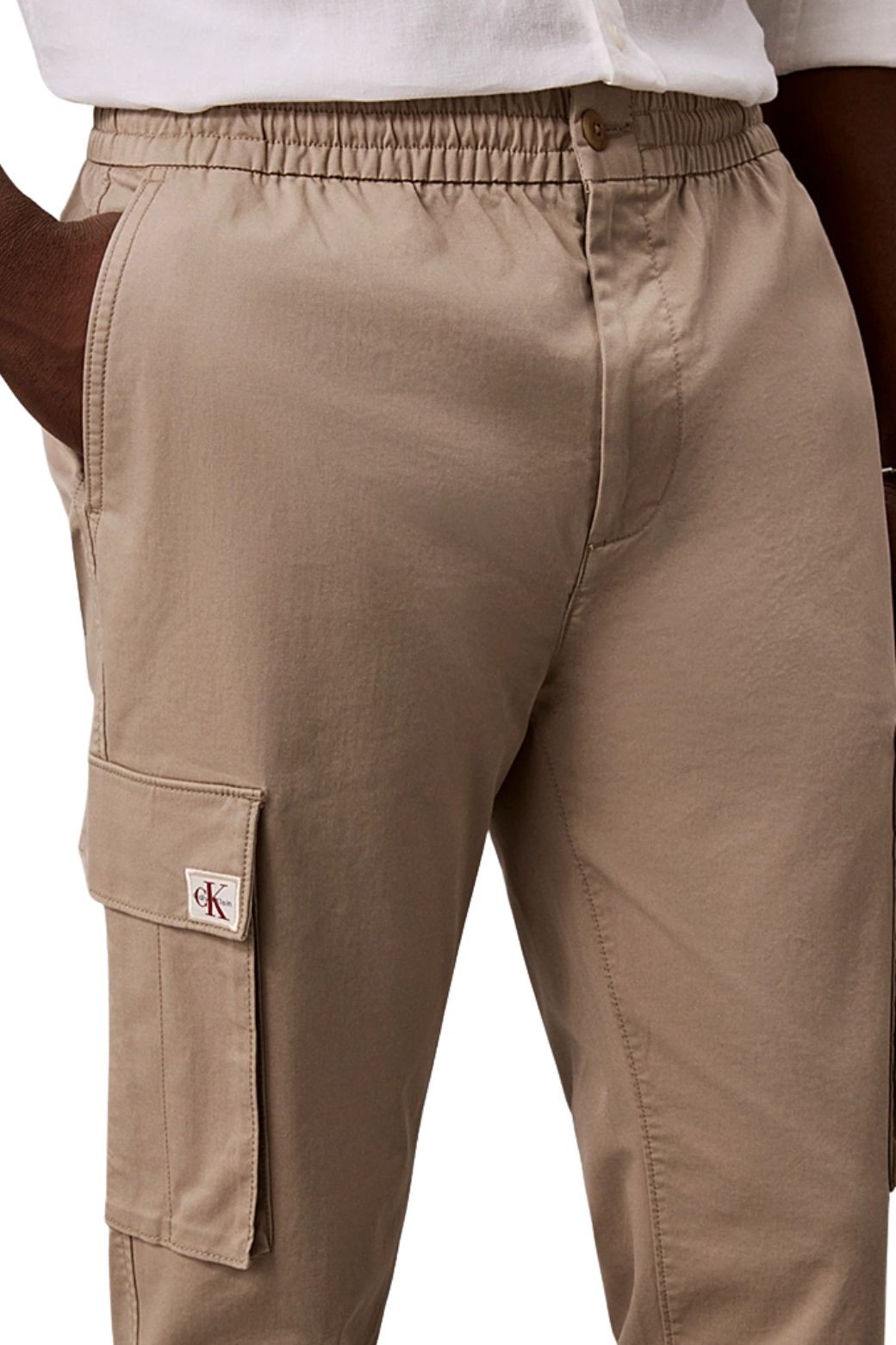 Pantalon Calvin Klein Skinny Fit Marron