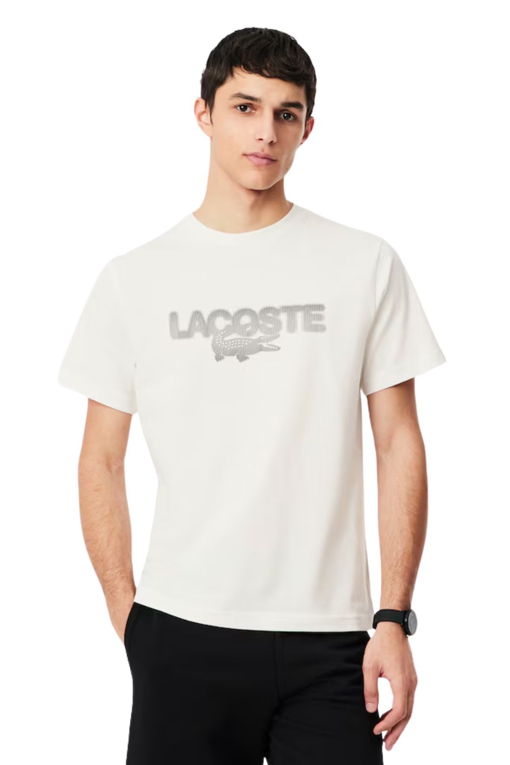 Camiseta Lacoste Estampada Blanca