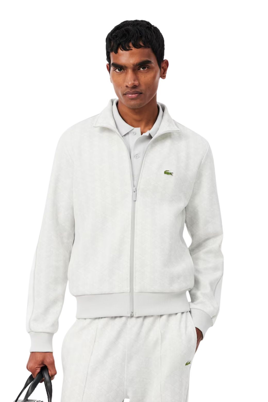 Chaqueta Lacoste Jacquard Blanca