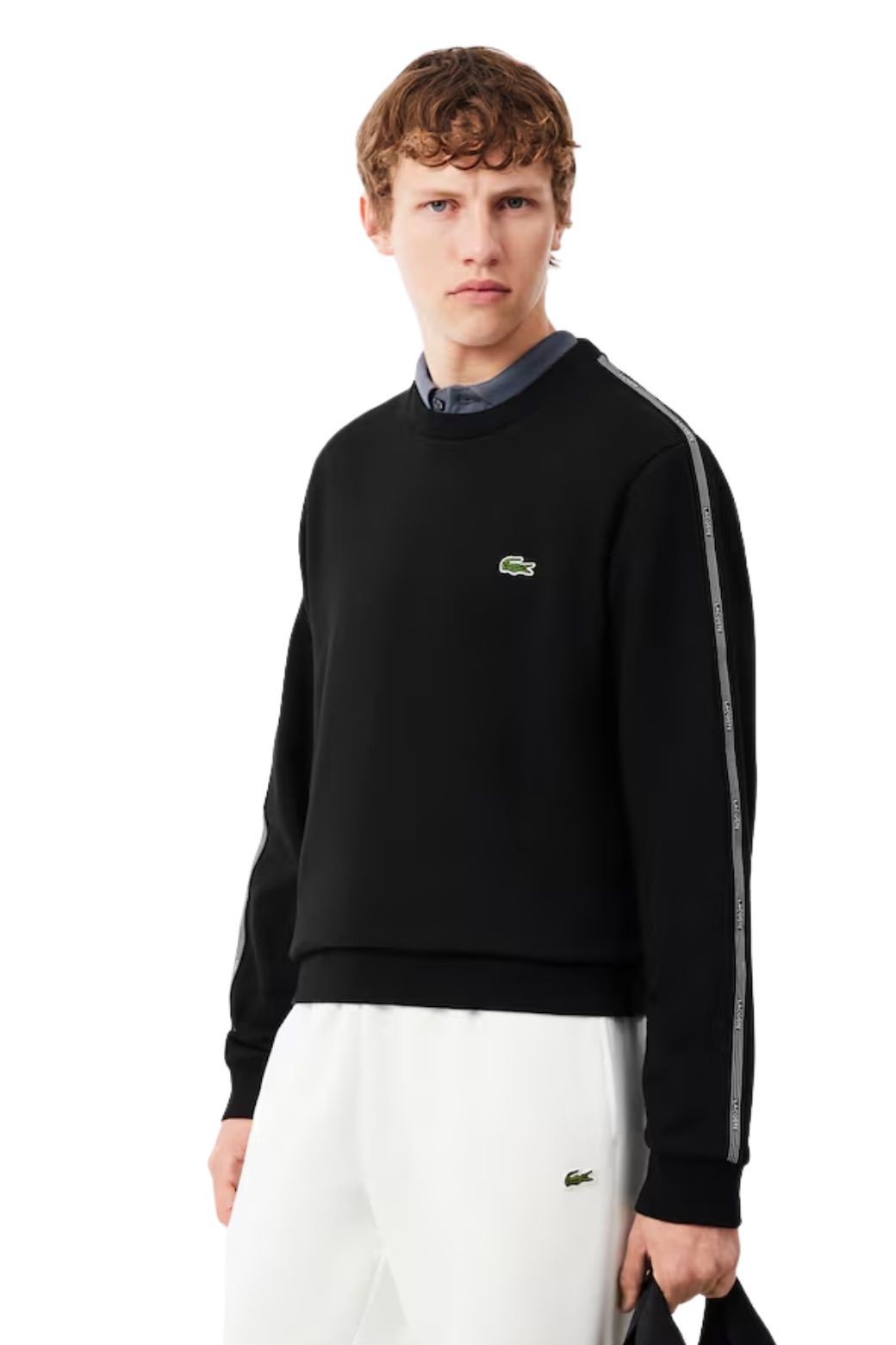 Sudadera Lacoste Franjas Negro