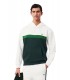 Sudadera Lacoste Colorblock Blanca y Verde