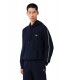 Sudadera Lacoste Capucha Franjas Azul Marino