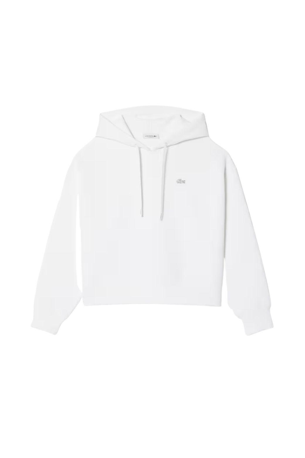 Sudadera Lacoste Capucha Oversized Blanca