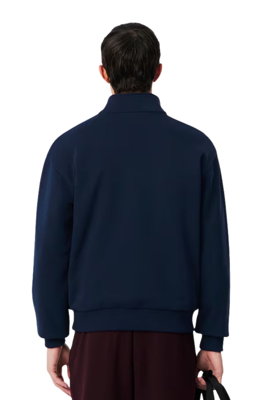 Chaqueta Lacoste Cremallera Felpa Azul Marino