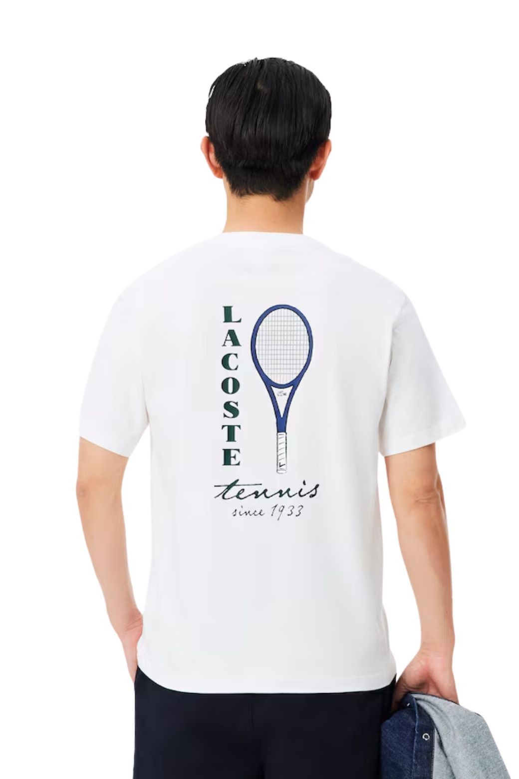 Camiseta Lacoste Back Logo Tennis Blanco