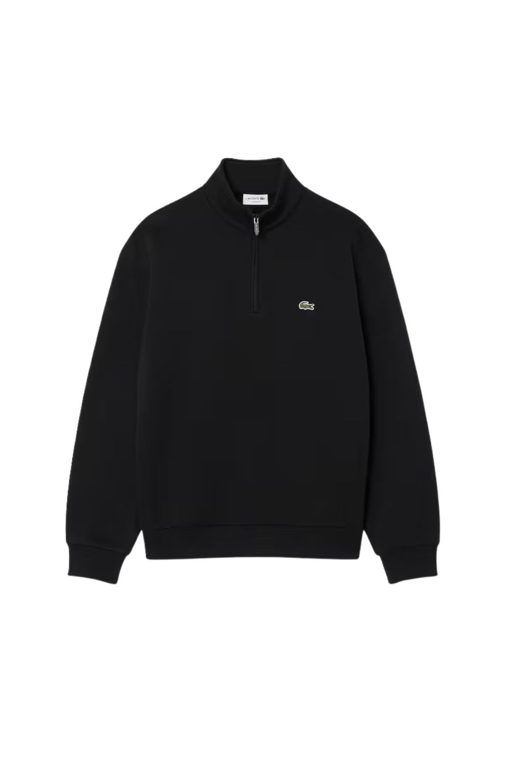Chaqueta Lacoste Cremallera Felpa Negra