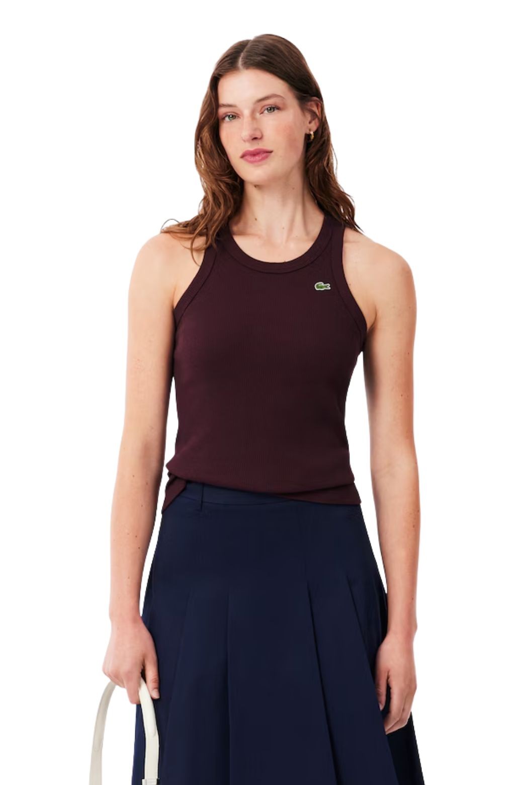 Camiseta Lacoste Tirantes Burdeos
