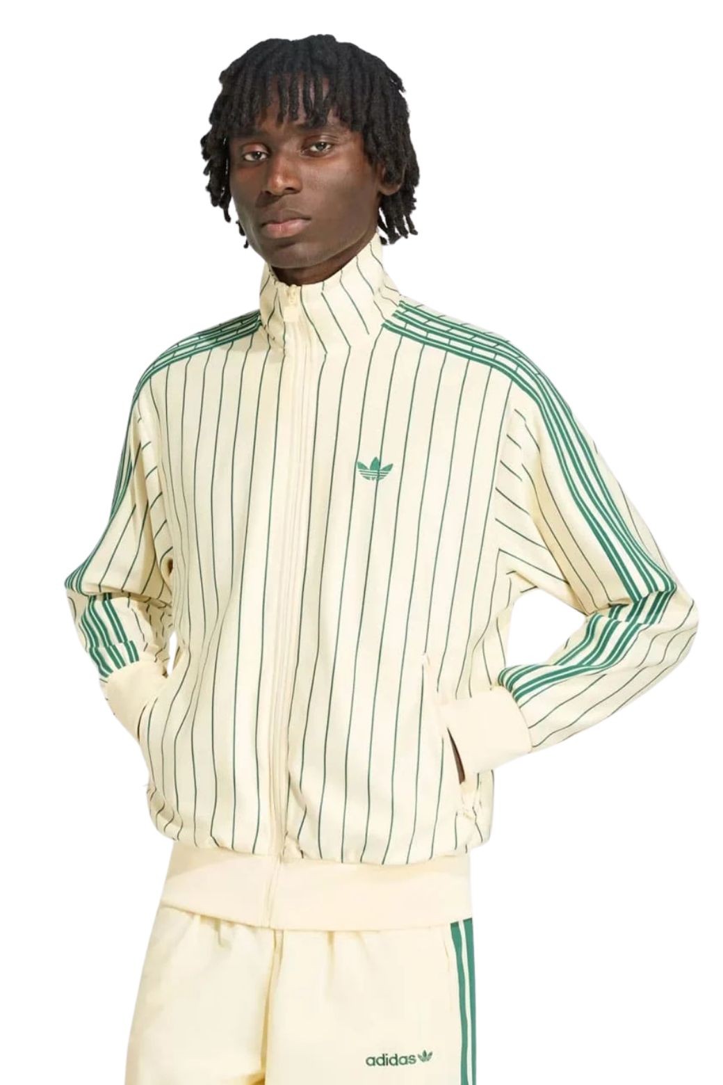 Chaqueta Adidas Pinstripe Firebird Amarillo y Verde