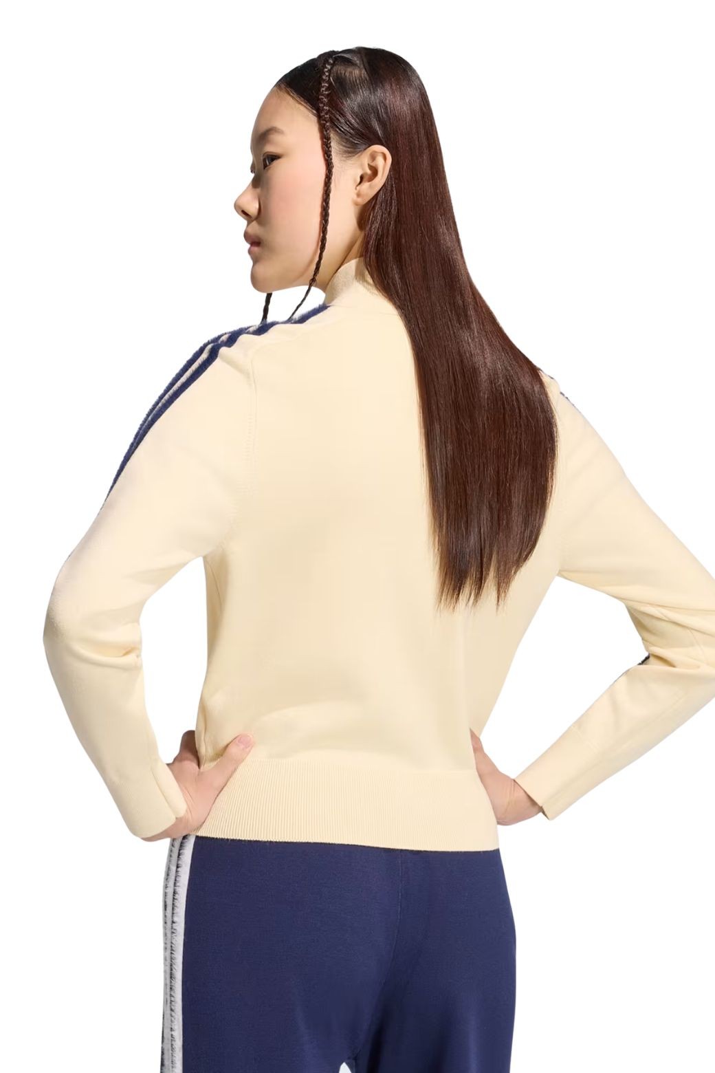 Chaqueta Adidas W Knitted Firebird Beige