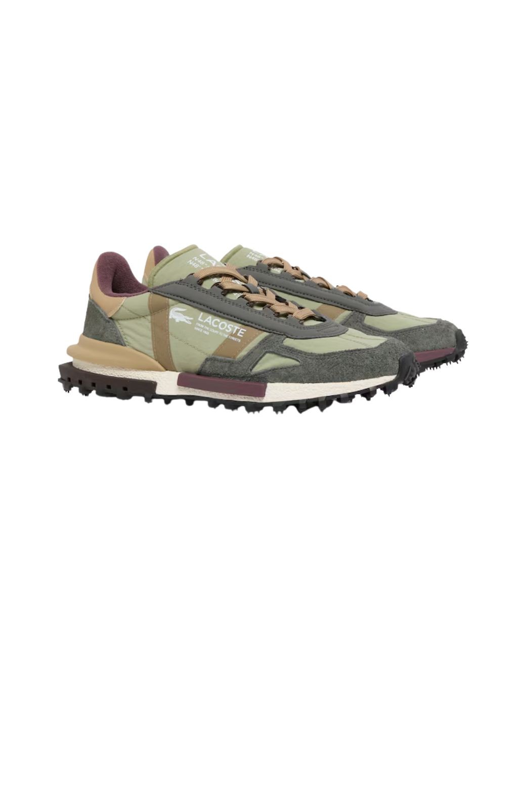 Zapatillas Lacoste Elite Active Verde y Moradas