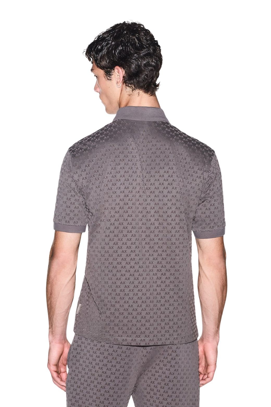 Polo Armani Exchange Multilogo Gris