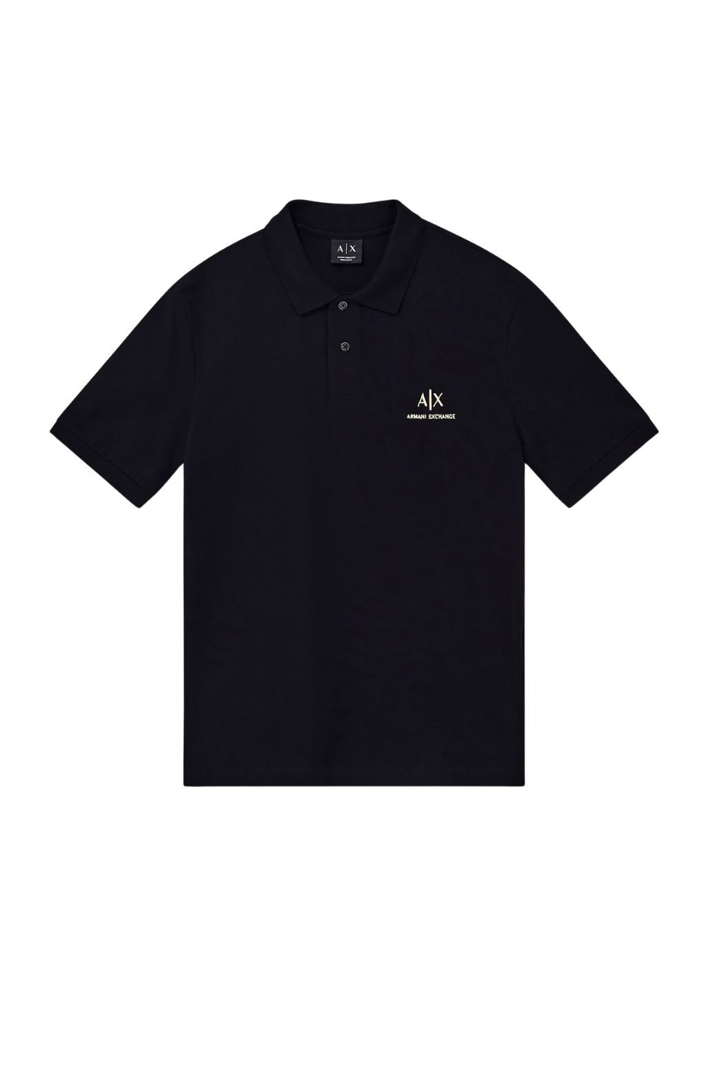 Polo Armani Exchange Regular Fit Negro y Dorado