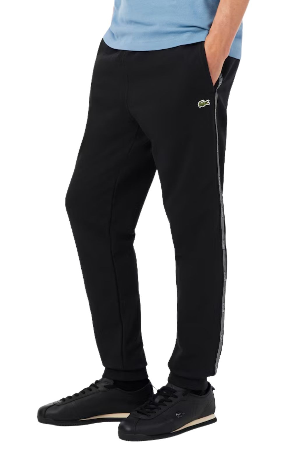 Pantalon Lacoste Franjas Negro