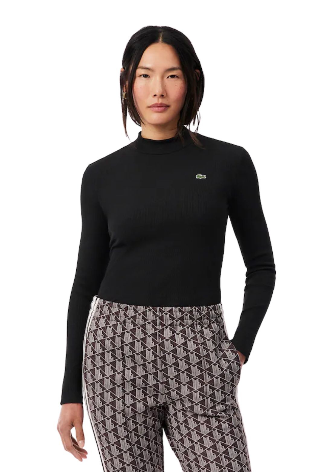 Camiseta Lacoste Manga larga Negra