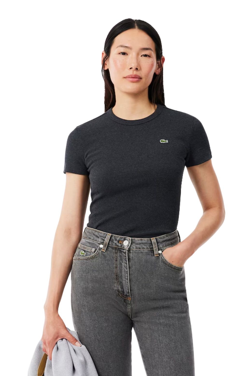 Camiseta Lacoste Ribbed Gris