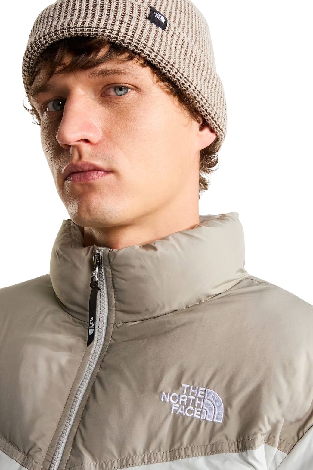 Abrigo The North Face Saikuru Beige y Blanco