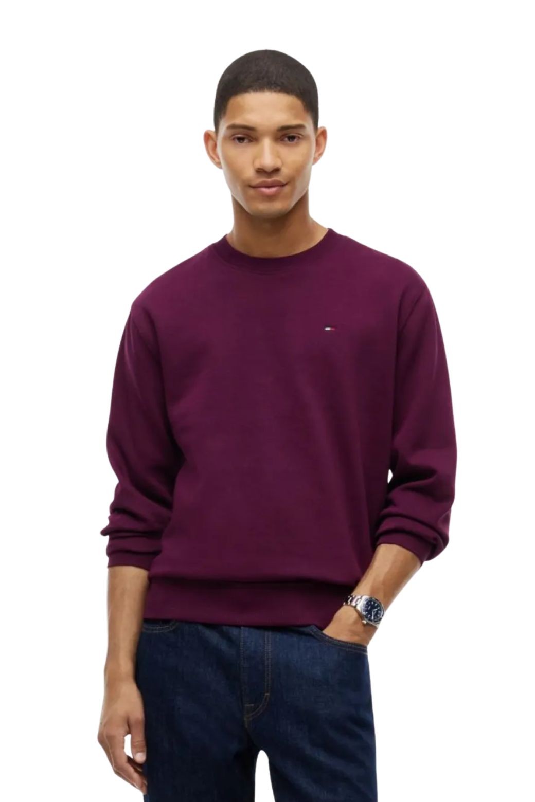 Sudadera Tommy Jeans Basic Burdeos