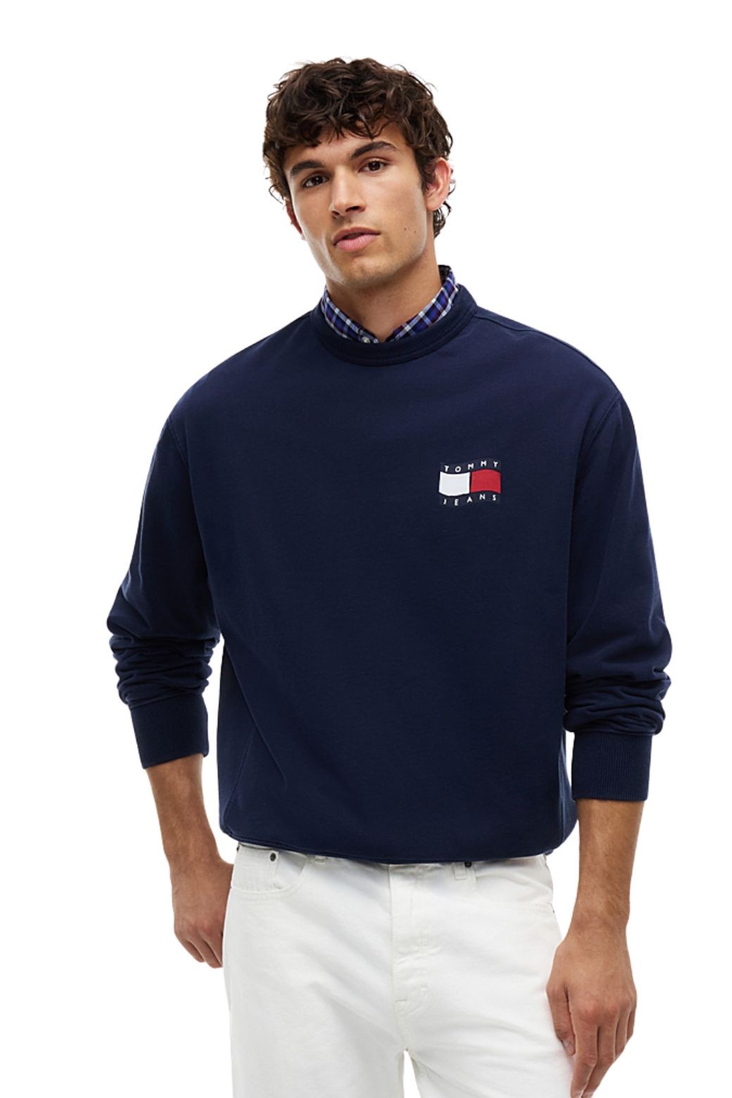 Sudadera Tommy Jeans Wavy Flag Azul Marino