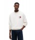 Sudadera Tommy Jeans Wavy Flag Blanca